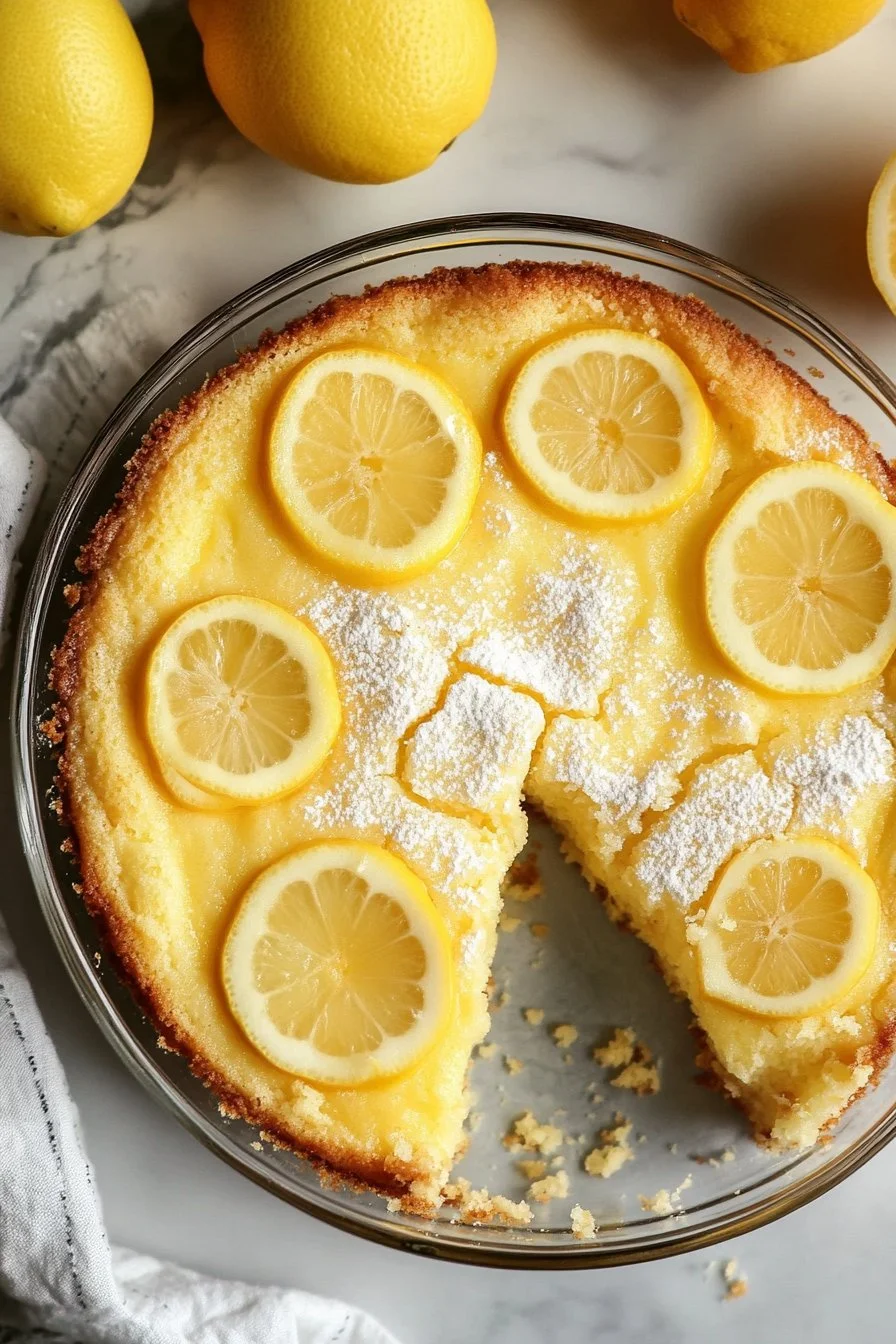 4-Ingredient Lemon Cream Cheese Dump Cake