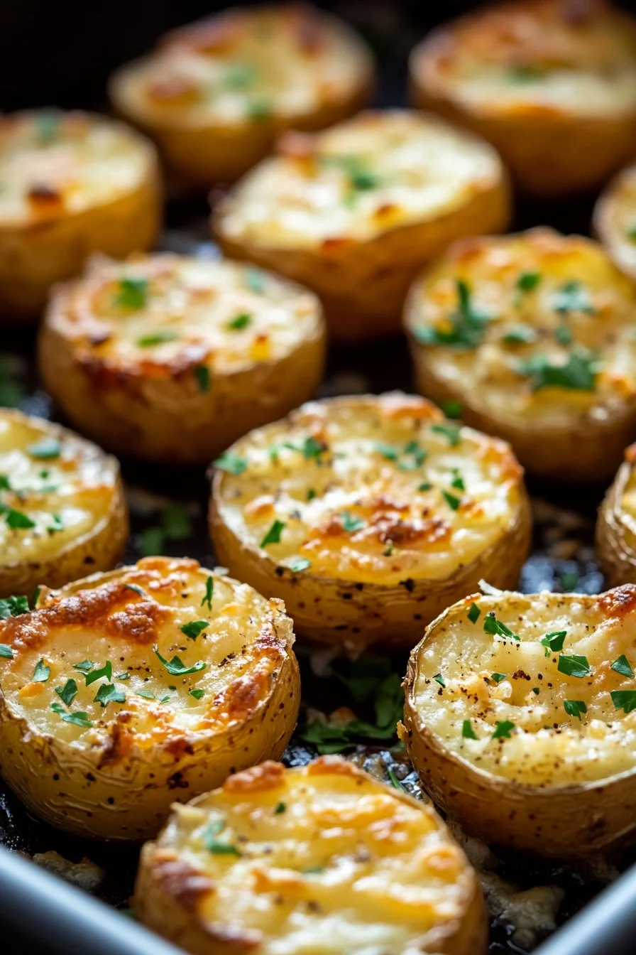 Air Fryer Baked Garlic Parmesan Potatoes