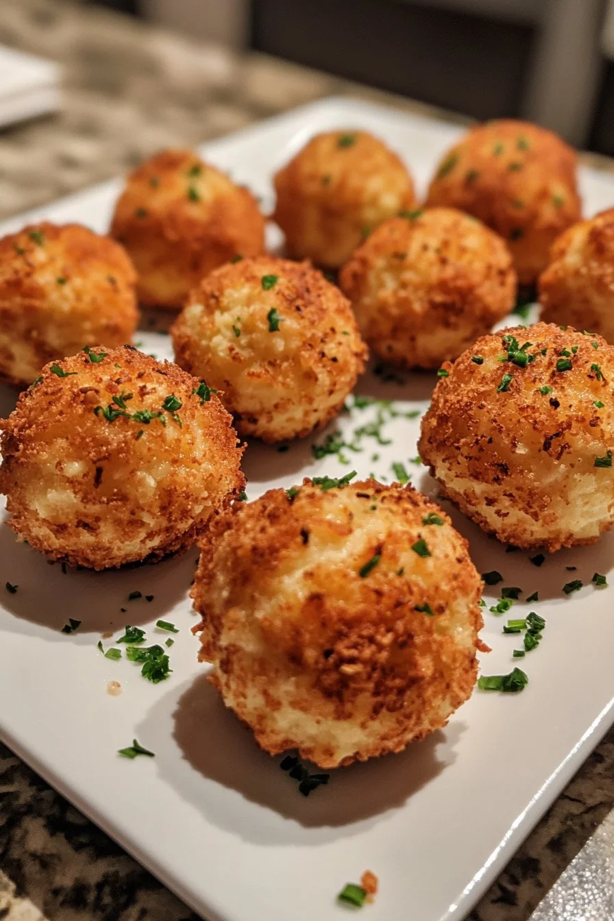 Air Fryer Cheesy Mashed Potato Balls