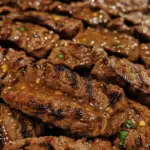 Delicious carne asada marinated beef ready for grilling