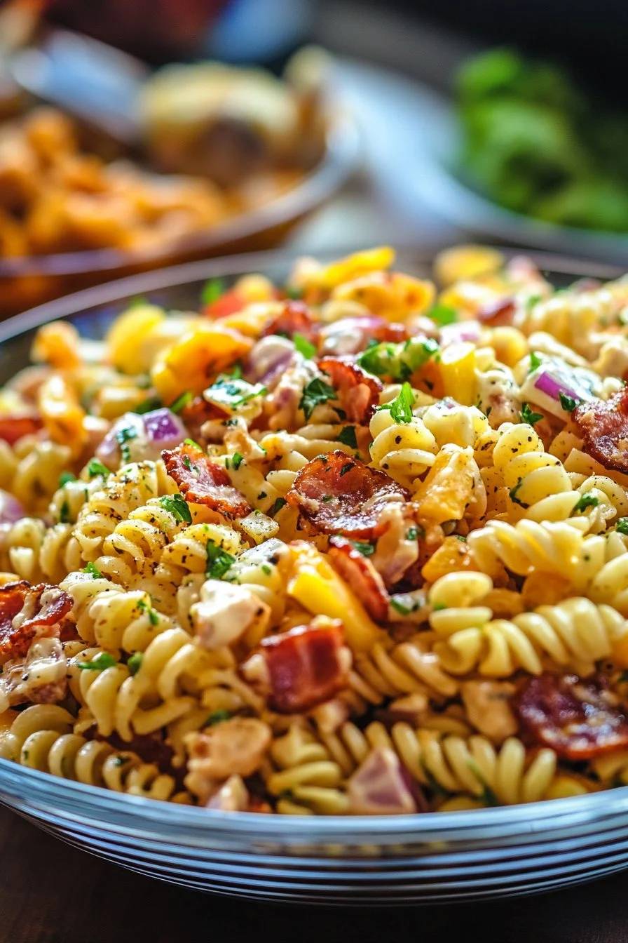 Bacon Cheddar Ranch Pasta Salad: Your New BBQ Essential!