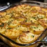 Creamy and cheesy scalloped potatoes baked to perfection
