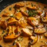 Creamy sauce made with chanterelle mushrooms served over pasta