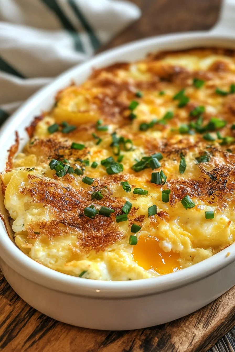 Cheesy Potato Egg Scramble