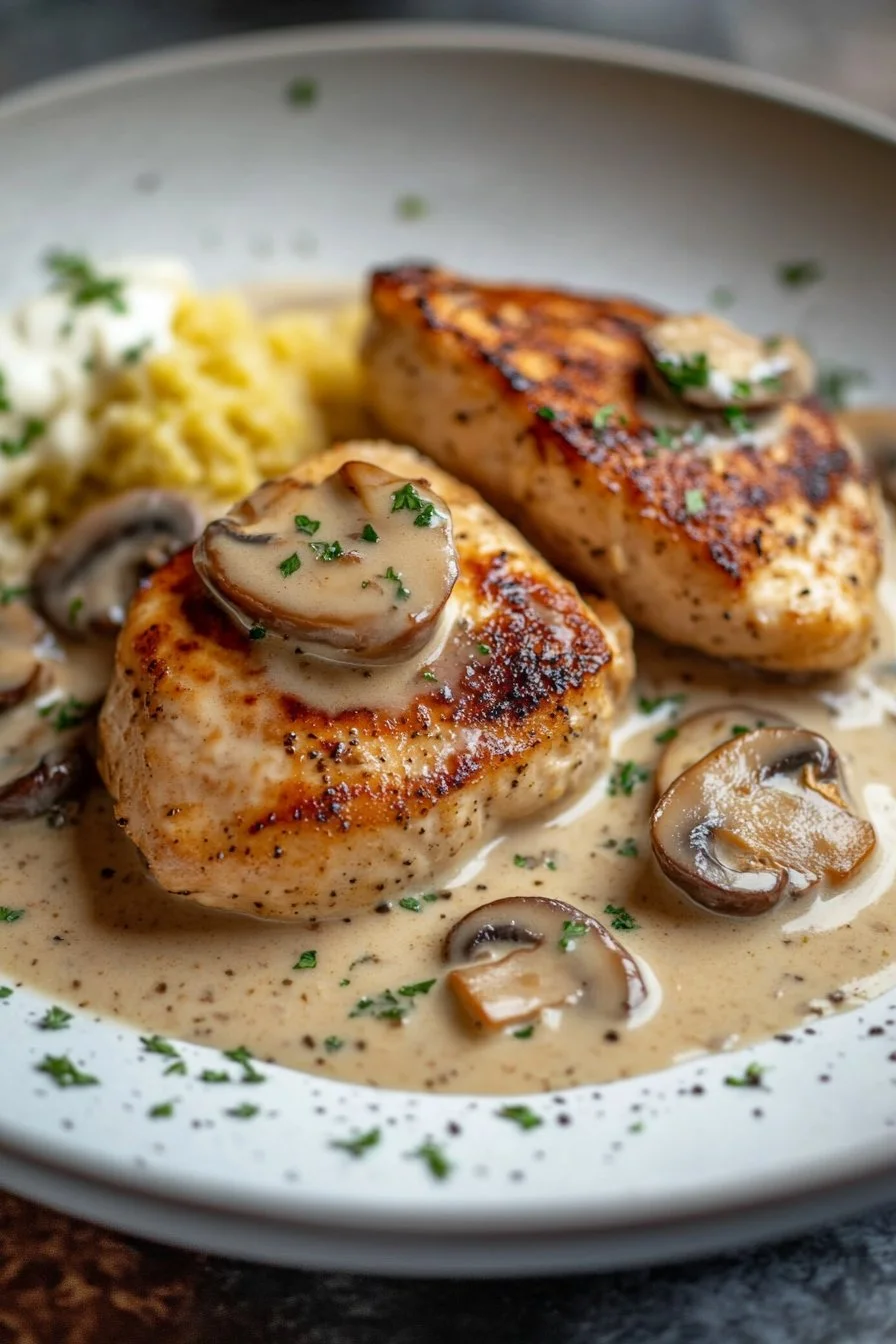 Chicken Breast in Creamy Mushroom Sauce