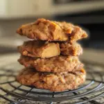 Cinnamon sweet potato breakfast cookies arranged on a plate, ready to eat.