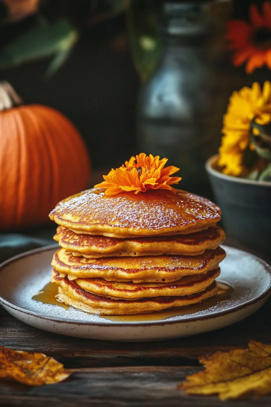 Classic Pumpkin Greek Yogurt Pancakes