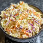 Delicious homemade KFC coleslaw recipe served in a bowl.