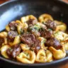 Cracked Garlic Steak Tortellini served in Creamhouse Sauce