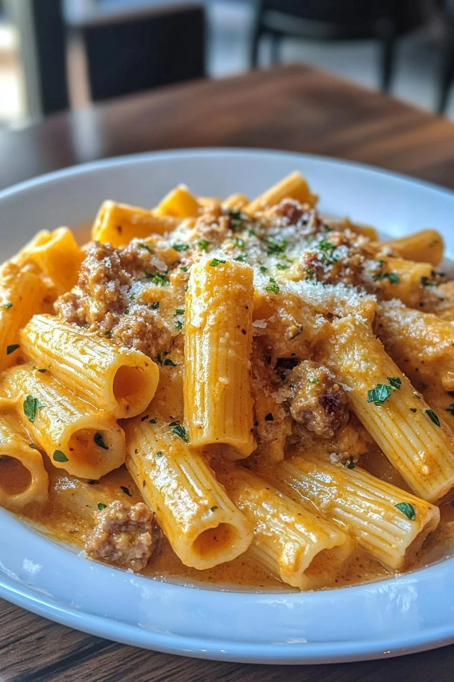 Creamy Sausage Rigatoni