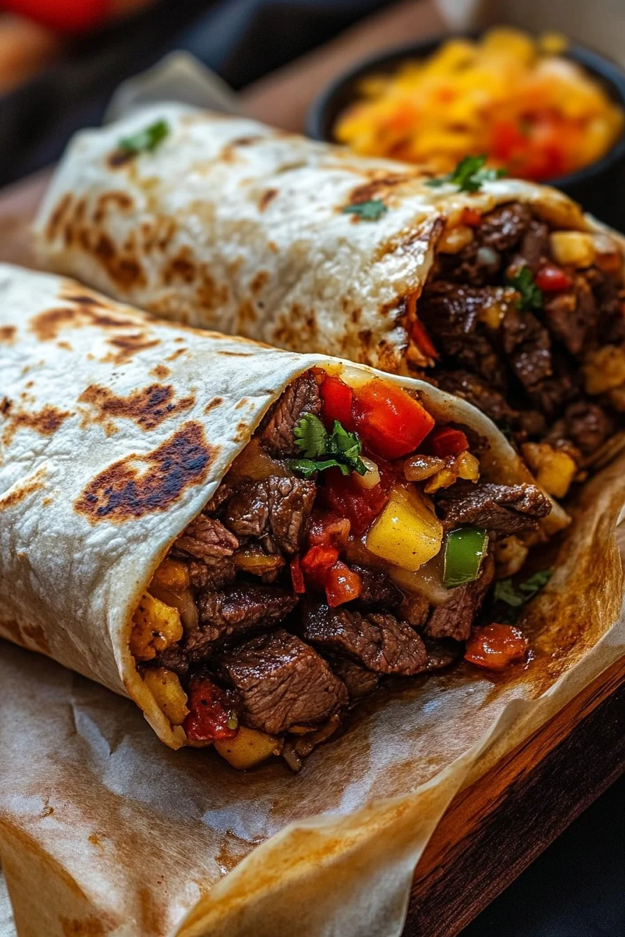 Delicious Steak Burritos