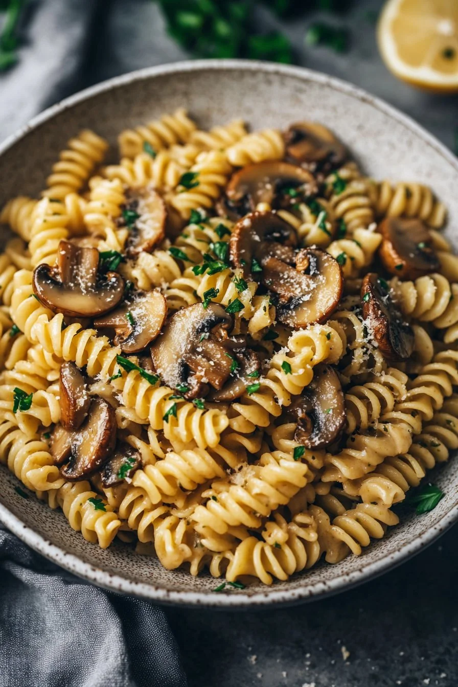 Vegan mushroom pasta