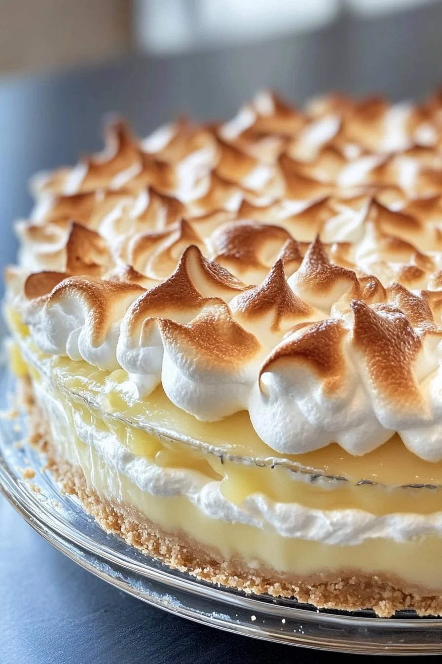 Fluffy No Bake Lemon Meringue Pie