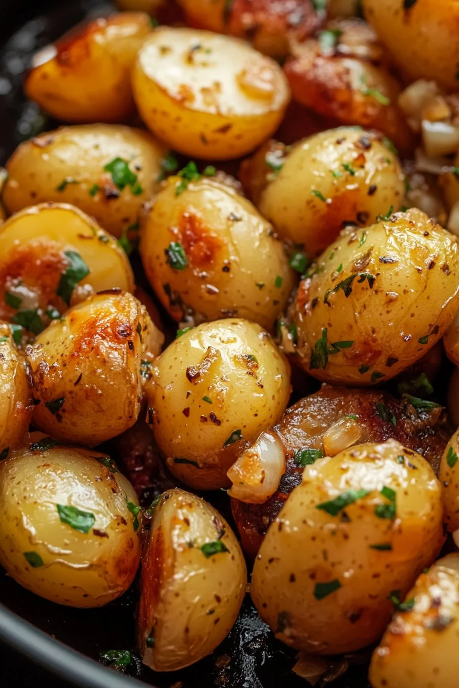 Garlic Sauce Baby Potatoes