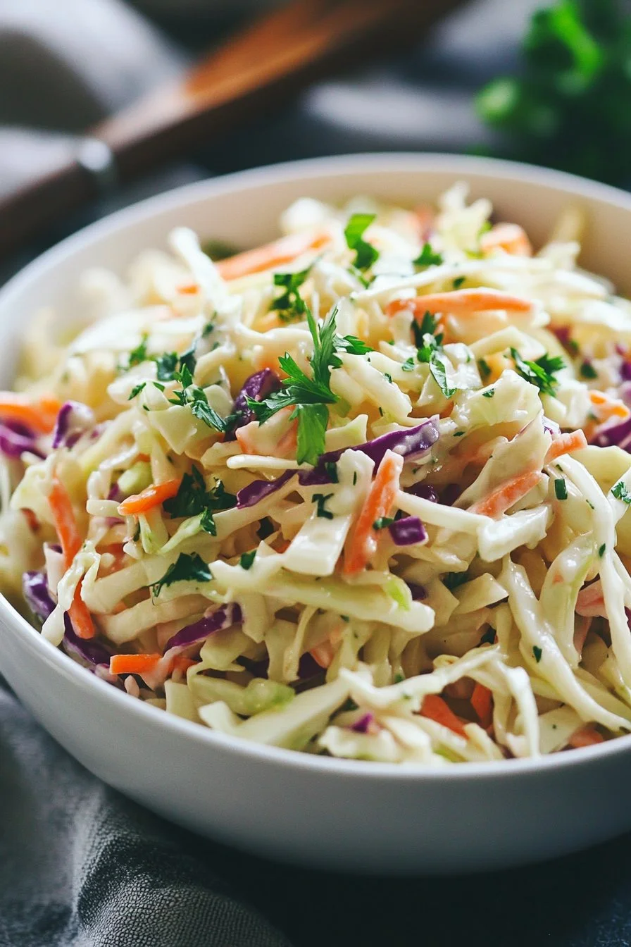 Healthy No Mayo Coleslaw