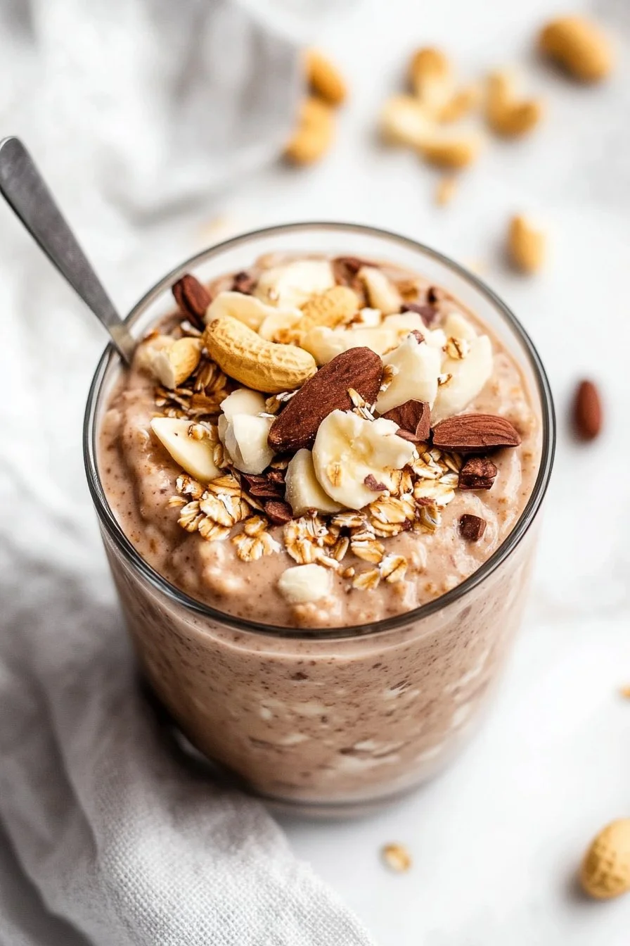 High-Protein Peanut Butter Overnight Oats
