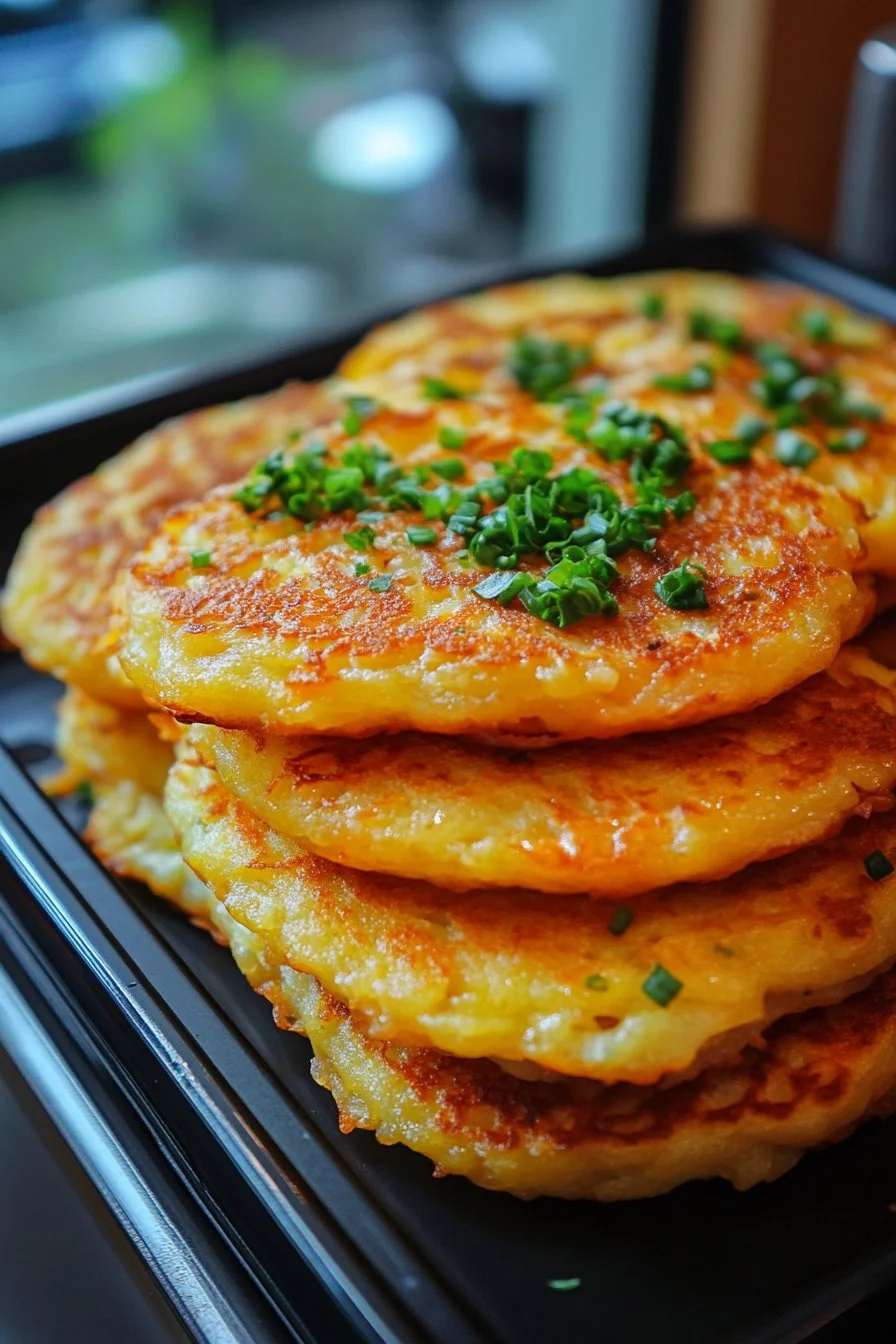 Korean Cheese Potato Pancakes (Without Rice Flour)