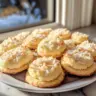 Lemon Coconut Cheesecake Cookies with a creamy texture and citrus flavor
