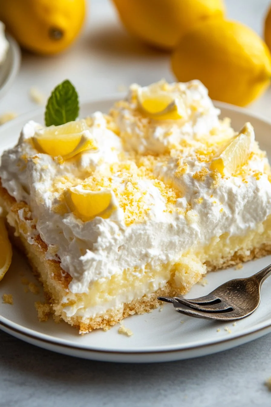 4 Ingredients Lemon Cream Cheese Dump Cake