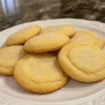 Lemon Pound Cake Cookies with zesty lemon glaze and fresh lemon slices