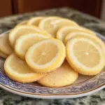 Freshly baked lemon sugar cookies on a cooling rack