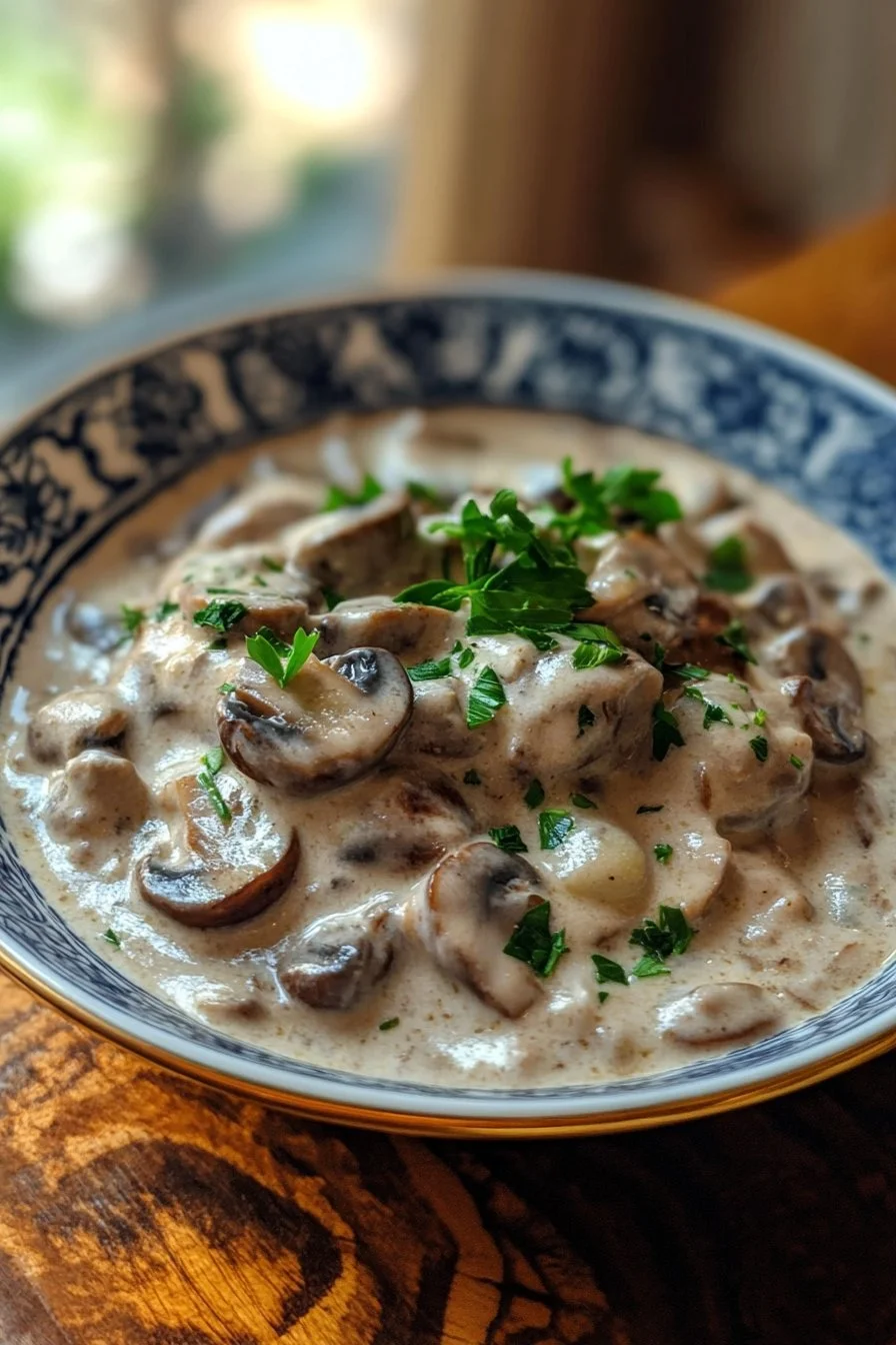 Lentil Mushroom Stroganoff