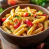 Lobster Pasta Salad with fresh ingredients and rich flavors served in a bowl