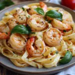 Delicious Marry Me Shrimp Pasta served in a bowl with parsley garnish