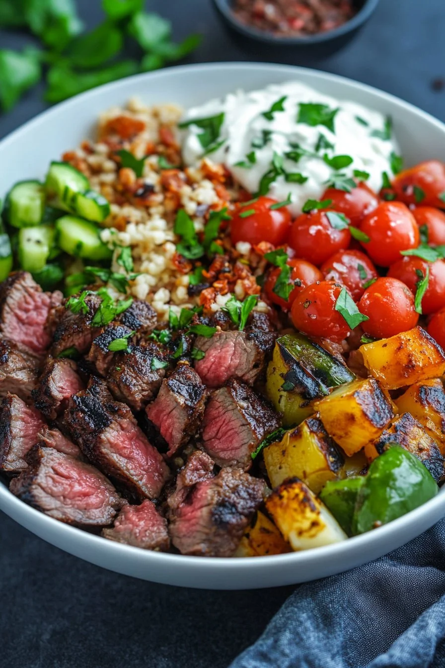 Mediterranean Steak Bowl Recipe