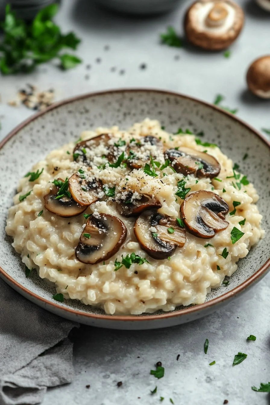 Miso Butter Mushroom Risotto