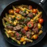 One-Pot Zesty Steak Pasta dish served in a bowl