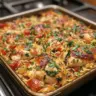 One-pan Orzo Tuscan Chicken Bake filled with flavor and comfort