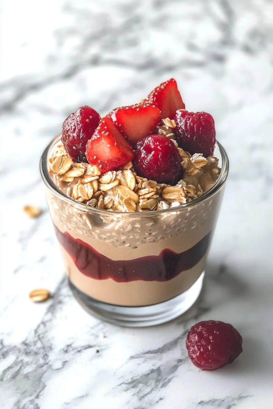 Peanut Butter and Jelly Overnight Oats Recipe