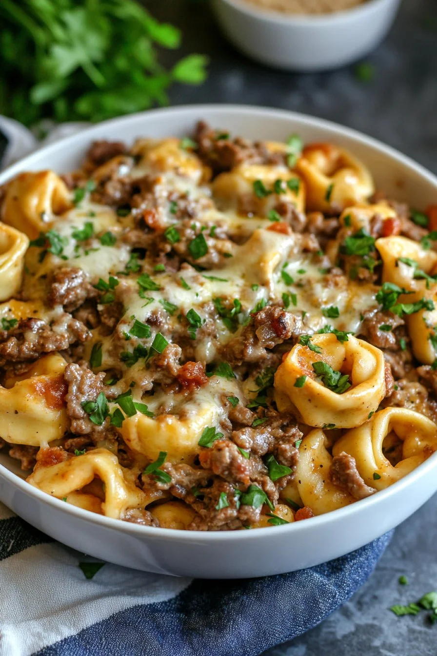 Philly Cheesesteak Tortellini Pasta