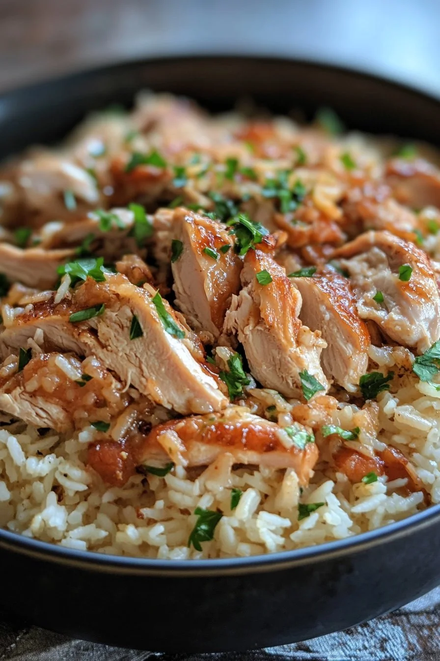 Smothered Chicken and Rice