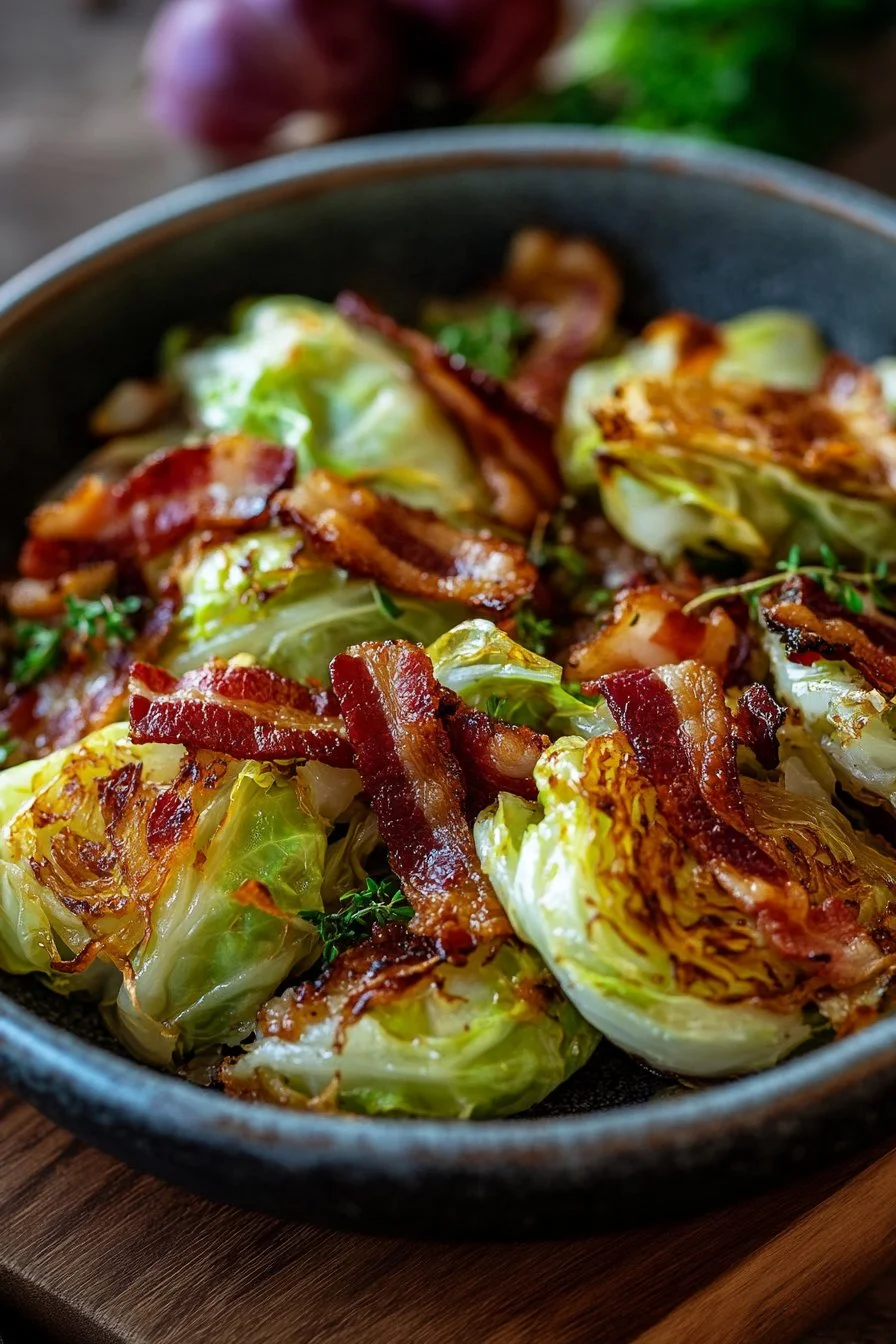 Southern Fried Cabbage with Crispy Bacon
