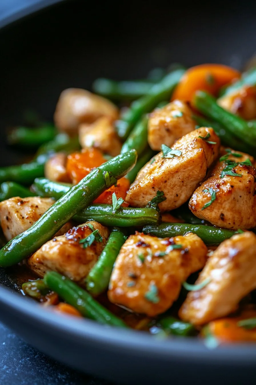 Speedy Chicken and Green Beans