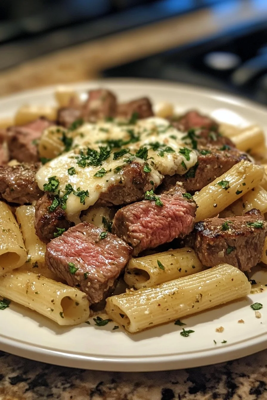 Steak Pasta with Boursin