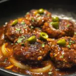 Puerto Rican style Steak with Onions served on a plate