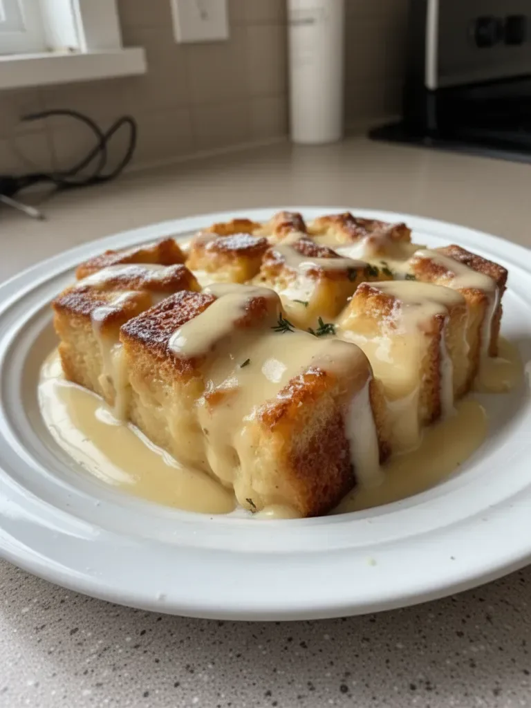 Bread Pudding with Vanilla Sauce
