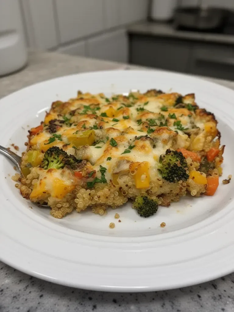 Cheesy Veggie Quinoa Casserole