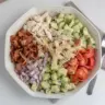 Delicious Chicken Bacon Ranch Pasta Salad with vibrant ingredients