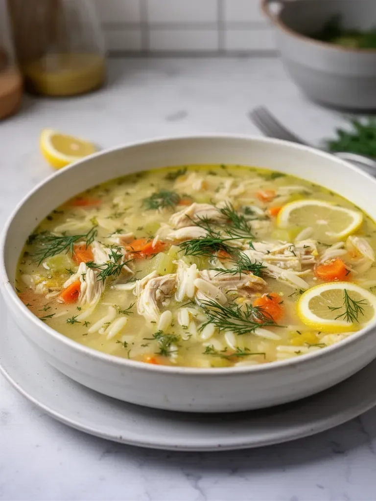 Cozy Greek Lemon Chicken Soup