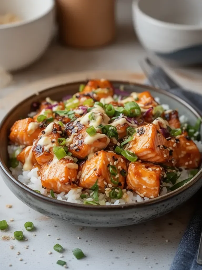 Crispy Salmon and Rice Bowl