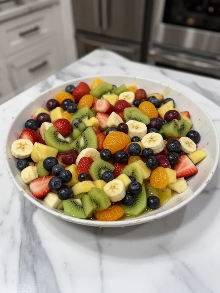 Delicious Fruit Salad with Honey Lime Dressing