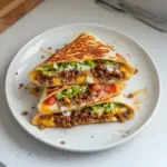Delicious keto crunchwraps served on a plate with fresh toppings