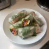 Fresh and crunchy homemade spring rolls served with dipping sauce