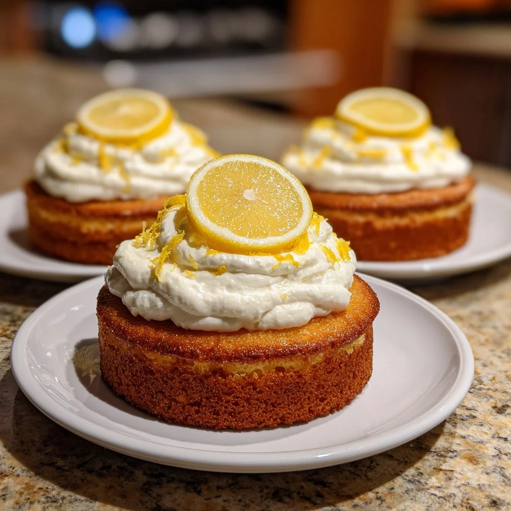 Delicious Great Gatsby Lemon Cakes served on a vintage table
