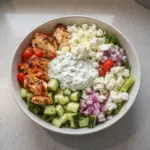 Delicious Greek Chicken Bowls with fresh ingredients and vibrant flavors