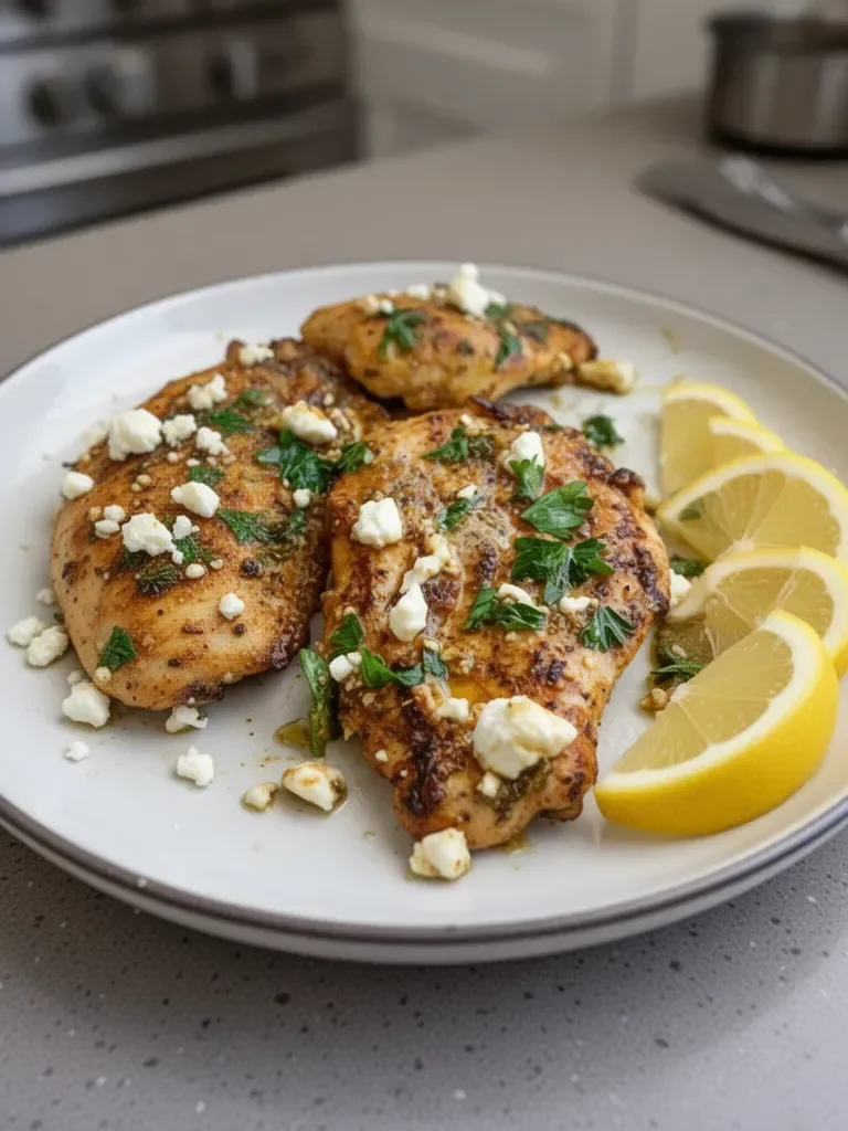 Greek Chicken with Lemon and Feta